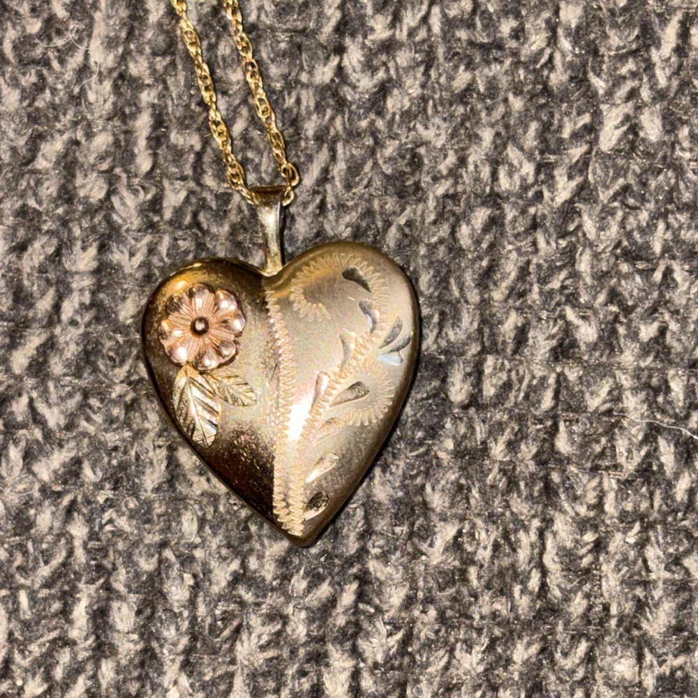 VTG BLACK HILLS 14K 1/20 GOLD FILLED PHOTO LOCKET PENDANT&NECKLACE CCO COLEMAN - Picture 2 of 5
